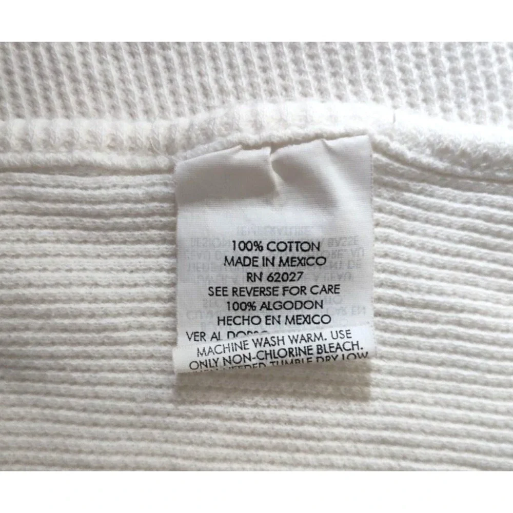 Vtg OWEN White Thermal Baby Blanket Bear Blocks Unisex Lovey 24x31 Embroidered‎